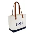 Large Leather Handle Tote | https://www.bestnamebadges.com