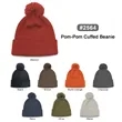 12" Knit Pompon Beanie | https://www.bestnamebadges.com