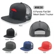 6 Panel Snapback Poly Twill Trucker Cap with Flat Bill | https://www.bestnamebadges.com