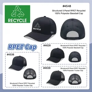 5 Panels RPET Snapback Trucker Cap