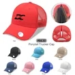 6 Panel Ponytail Trucker Cap | https://www.bestnamebadges.com