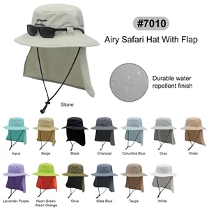 Airy Safari Hat With Flap