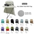 Airy Safari Hat With Flap | https://www.bestnamebadges.com