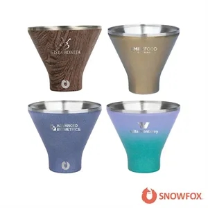 Snowfox® 8 oz. Vacuum Insulated Martini Cup | https://www.bestnamebadges.com