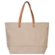 Dobby Tote With Leather Handles  | https://www.bestnamebadges.com