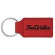 Red Leatherette Rectangle Keychain | https://www.bestnamebadges.com