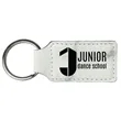 Marble Laserable Leatherette Rectangle Keychain | https://www.bestnamebadges.com