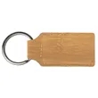 Bamboo Laserable Leatherette Rectangle Keychain | https://www.bestnamebadges.com