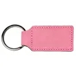 Pink Laserable Leatherette Rectangle Keychain | https://www.bestnamebadges.com