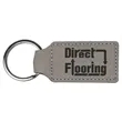 Gray Laserable Leatherette Rectangle Keychain | https://www.bestnamebadges.com