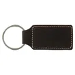 Black & Gold Laserable Leatherette Rectangle Keychain | https://www.bestnamebadges.com
