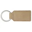 Light Brown Laserable Leatherette Rectangle Keychain | https://www.bestnamebadges.com