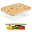 Glass Food Container w/Bamboo Lid | https://www.bestnamebadges.com