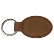Dark Brown Laserable Leatherette Oval Keychain | https://www.bestnamebadges.com