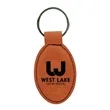 Rawhide Laserable Leatherette Oval Keychain | https://www.bestnamebadges.com
