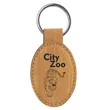 Bamboo Laserable Leatherette Oval Keychain | https://www.bestnamebadges.com