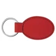 Red Leatherette Oval Keychain | https://www.bestnamebadges.com