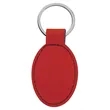 Red Leatherette Oval Keychain | https://www.bestnamebadges.com