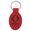Red Leatherette Oval Keychain | https://www.bestnamebadges.com