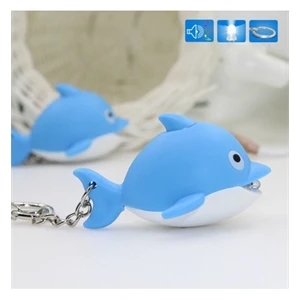 LED Soundable Dolphin Key Ring