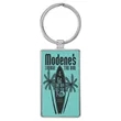 Teal Leatherette/Metal Rectangle Keychain | https://www.bestnamebadges.com