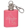 1oz. Pink Stainless Steel Flask Keychain | https://www.bestnamebadges.com