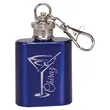 1oz. Blue Stainless Steel Flask Keychain | https://www.bestnamebadges.com