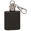 1oz. Black Stainless Steel Flask Keychain | https://www.bestnamebadges.com