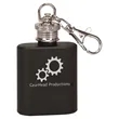 1oz. Black Stainless Steel Flask Keychain | https://www.bestnamebadges.com