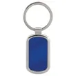 Blue Laserable Metal Rectangle Keychain | https://www.bestnamebadges.com