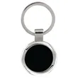 Black Laserable Metal Round Keychain | https://www.bestnamebadges.com