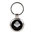 Black Laserable Metal Round Keychain | https://www.bestnamebadges.com
