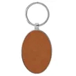 Rawhide Leatherette/Metal Oval Keychain | https://www.bestnamebadges.com