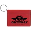 Red Leatherette Keychain ID Holder | https://www.bestnamebadges.com