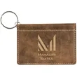 Rustic & Gold Leatherette Keychain ID Holder | https://www.bestnamebadges.com