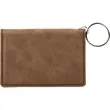 Dark Brown Leatherette Keychain ID Holder | https://www.bestnamebadges.com