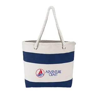 Cotton Resort Tote Bag with Rope Handle