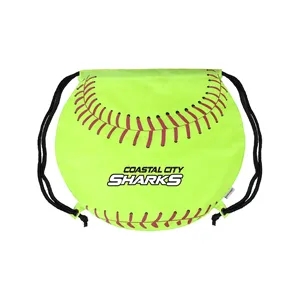 Game Time! Softball Drawstring Bag
