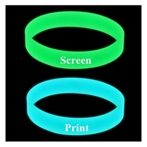 Custom Printed Glow In The Dark Silicone Bracelet