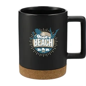 Bates 15oz Ceramic Mug w/ Cork Base | https://www.bestnamebadges.com