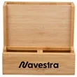 FSC® 100% Bamboo Photo Frame Desktop Organizer | https://www.bestnamebadges.com