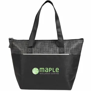Mist Recycled 9-Can Non-Woven Tote Cooler | https://www.bestnamebadges.com
