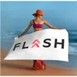 Basic Weight White Beach Towel | https://www.bestnamebadges.com