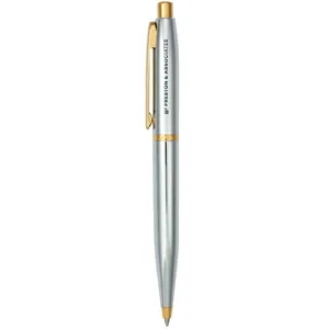 Sheaffer® VFM Polished Chrome with Gold Ballpoint | https://www.bestnamebadges.com