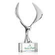 Maverick Eagle VividPrint™ Award on Paragon Base - Clear | https://www.bestnamebadges.com