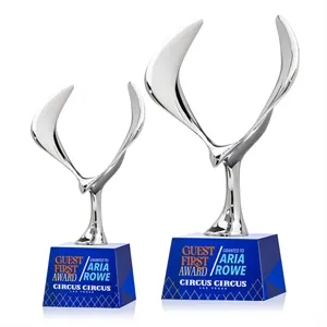 Maverick Eagle VividPrint™ Award on Robson Base - Blue | https://www.bestnamebadges.com