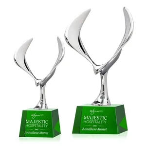 Maverick Eagle Award on Robson Base - Green | https://www.bestnamebadges.com