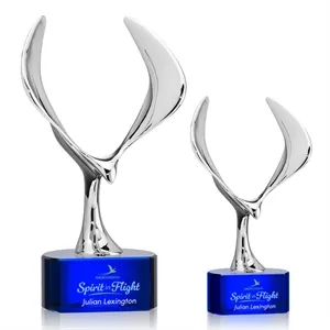 Maverick Eagle VividPrint™ Award on Paragon Base - Blue | https://www.bestnamebadges.com
