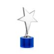 Tuscany Chrome Star on Marvel Base - Blue | https://www.bestnamebadges.com