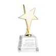 Tuscany Gold Star on Robson Base - Clear | https://www.bestnamebadges.com